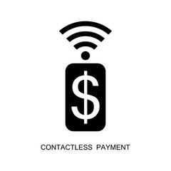 Contactless payment icon. Business concept. Simple creative element. Vector illustration isolated.