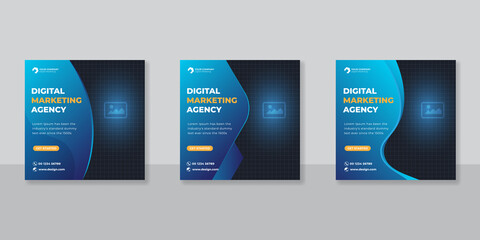 Digital business marketing social media post template