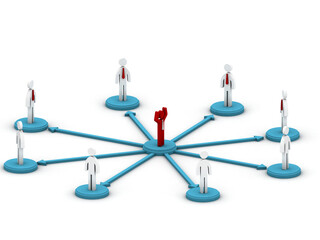 3d rendering business concept or theme. business team