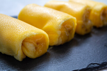 Traditional portuguese sweet called Torta de Azeitao