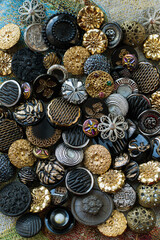 Beautiful vintage decorative buttons background