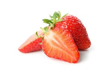 Fresh tasty strawberry isolated on white background