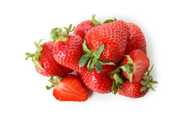 Fresh tasty strawberry isolated on white background