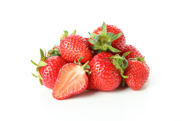 Fresh tasty strawberry isolated on white background