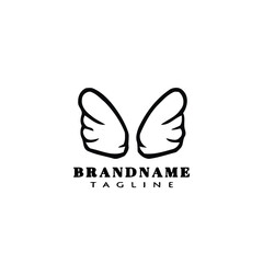 angel wings logo icon design template vector illustration