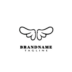 angel wings logo icon design template vector illustration