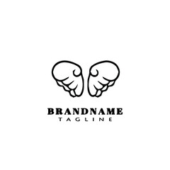 angel wings logo icon design template vector illustration