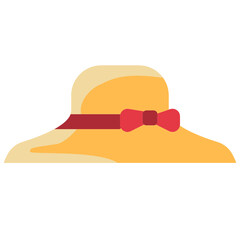 sun hat flat icon