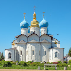Fototapeta na wymiar Annunciation Cathedral of Kazan Kremlin