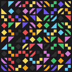 Simple Geometric Pattern Design With Basic Geometry Forms