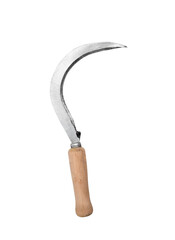 one sickle with wooden handle