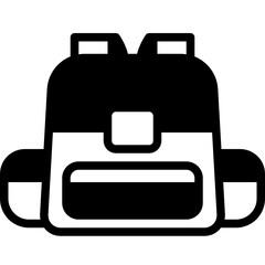 backpack solid line icon
