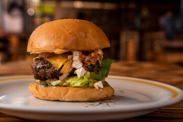 American cheese burguer photo