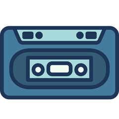 cassette two tone icon