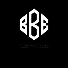 BBE letter logo design with polygon shape. BBE polygon logo monogram. BBE cube logo design. BBE hexagon vector logo template white and black colors. BBE monogram, BBE business and real estate logo. 