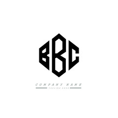 BBC letter logo design with polygon shape. BBC polygon logo monogram. BBC cube logo design. BBC hexagon vector logo template white and black colors. BBC monogram, BBC business and real estate logo.  