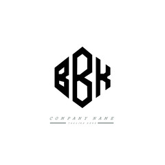 BBK letter logo design with polygon shape. BBK polygon logo monogram. BBK cube logo design. BBK hexagon vector logo template white and black colors. BBK monogram, BBK business and real estate logo. 