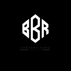 BBR letter logo design with polygon shape. BBR polygon logo monogram. BBR cube logo design. BBR hexagon vector logo template white and black colors. BBR monogram, BBR business and real estate logo. 