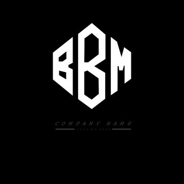 BBM letter logo design with polygon shape. BBM polygon logo monogram. BBM cube logo design. BBM hexagon vector logo template white and black colors. BBM monogram, BBM business and real estate logo. 