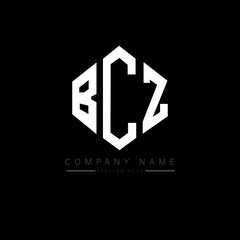 BCZ letter logo design with polygon shape. BCZ polygon logo monogram. BCZ cube logo design. BCZ hexagon vector logo template white and black colors. BCZ monogram, BCZ business and real estate logo. 