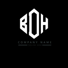 BDH letter logo design with polygon shape. BDH polygon logo monogram. BDH cube logo design. BDH hexagon vector logo template white and black colors. BDH monogram, BDH business and real estate logo. 