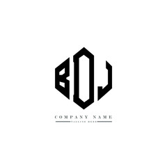 BDJ letter logo design with polygon shape. BDJ polygon logo monogram. BDJ cube logo design. BDJ hexagon vector logo template white and black colors. BDJ monogram, BDJ business and real estate logo. 