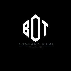 BDT letter logo design with polygon shape. BDT polygon logo monogram. BDT cube logo design. BDT hexagon vector logo template white and black colors. BDT monogram, BDT business and real estate logo. 
