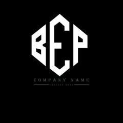 BEP letter logo design with polygon shape. BEP polygon logo monogram. BEP cube logo design. BEP hexagon vector logo template white and black colors. BEP monogram, BEP business and real estate logo. 