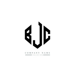 BJC letter logo design with polygon shape. BJC polygon logo monogram. BJC cube logo design. BJC hexagon vector logo template white and black colors. BJC monogram, BJC business and real estate logo. 