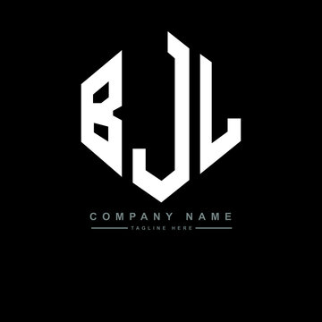 BJL letter logo design with polygon shape. BJL polygon logo monogram. BJL cube logo design. BJL hexagon vector logo template white and black colors. BJL monogram, BJL business and real estate logo. 