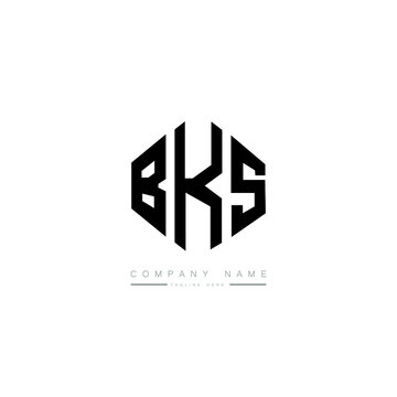 BKS letter logo design with polygon shape. BKS polygon logo monogram. BKS cube logo design. BKS hexagon vector logo template white and black colors. BKS monogram, BKS business and real estate logo. 