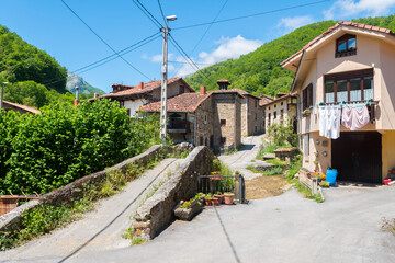 countryside village of potes in cantabria, Spain