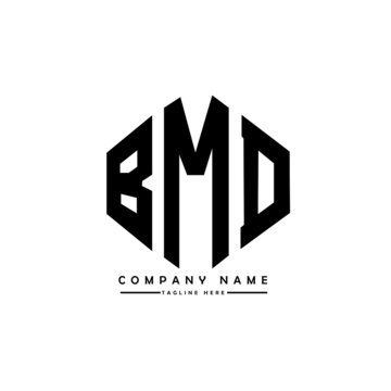BMD letter logo design with polygon shape. BMD polygon logo monogram. BMD cube logo design. BMD hexagon vector logo template white and black colors. BMD monogram, BMD business and real estate logo. 