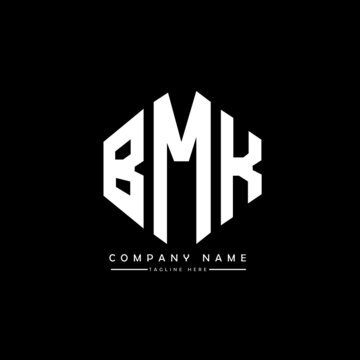 BMK letter logo design with polygon shape. BMK polygon logo monogram. BMK cube logo design. BMK hexagon vector logo template white and black colors. BMK monogram, BMK business and real estate logo. 