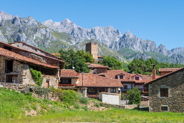countryside village of potes in cantabria, Spain