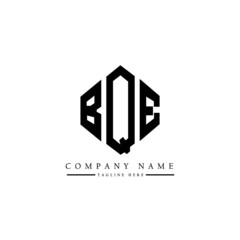 BQE letter logo design with polygon shape. BQE polygon logo monogram. BQE cube logo design. BQE hexagon vector logo template white and black colors. BQE monogram, BQE business and real estate logo. 