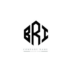 BRI letter logo design with polygon shape. BRI polygon logo monogram. BRI cube logo design. BRI hexagon vector logo template white and black colors. BRI monogram, BRI business and real estate logo. 
