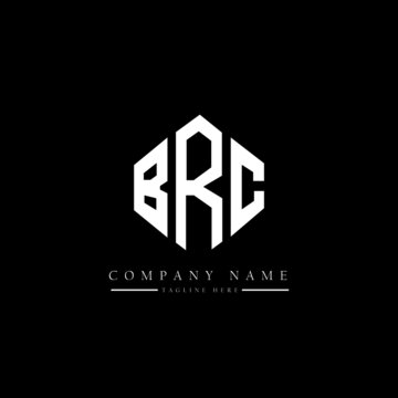 BRC letter logo design with polygon shape. BRC polygon logo monogram. BRC cube logo design. BRC hexagon vector logo template white and black colors. BRC monogram, BRC business and real estate logo. 