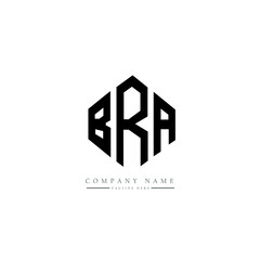 BRA letter logo design with polygon shape. BRA polygon logo monogram. BRA cube logo design. BRA hexagon vector logo template white and black colors. BRA monogram, BRA business and real estate logo. 