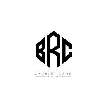 BRC letter logo design with polygon shape. BRC polygon logo monogram. BRC cube logo design. BRC hexagon vector logo template white and black colors. BRC monogram, BRC business and real estate logo. 