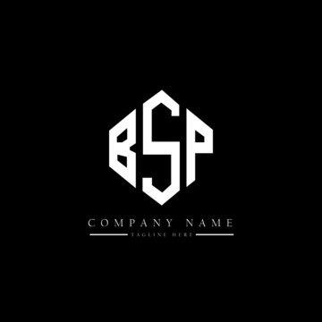 BSP letter logo design with polygon shape. BSP polygon logo monogram. BSP cube logo design. BSP hexagon vector logo template white and black colors. BSP monogram, BSP business and real estate logo. 
