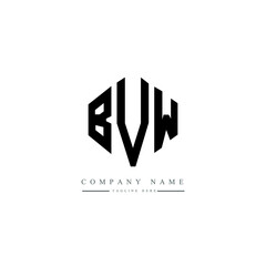 BVW letter logo design with polygon shape. BVW polygon logo monogram. BVW cube logo design. BVW hexagon vector logo template white and black colors. BVW monogram, BVW business and real estate logo. 