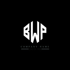 BWP letter logo design with polygon shape. BWP polygon logo monogram. BWP cube logo design. BWP hexagon vector logo template white and black colors. BWP monogram, BWP business and real estate logo. 