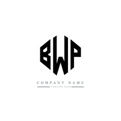BWP letter logo design with polygon shape. BWP polygon logo monogram. BWP cube logo design. BWP hexagon vector logo template white and black colors. BWP monogram, BWP business and real estate logo. 