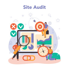 SEO specialist concept. Idea of search engine optimization for website