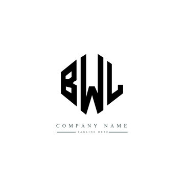 BWL letter logo design with polygon shape. BWL polygon logo monogram. BWL cube logo design. BWL hexagon vector logo template white and black colors. BWL monogram, BWL business and real estate logo. 