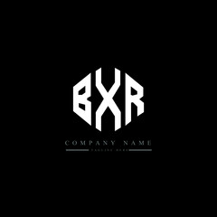 BXR letter logo design with polygon shape. BXR polygon logo monogram. BXR cube logo design. BXR hexagon vector logo template white and black colors. BXR monogram, BXR business and real estate logo. 