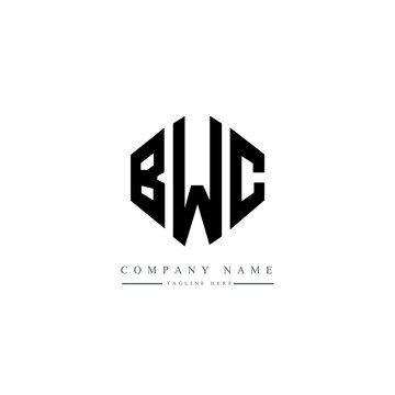BWC letter logo design with polygon shape. BWC polygon logo monogram. BWC cube logo design. BWC hexagon vector logo template white and black colors. BWC monogram, BWC business and real estate logo. 