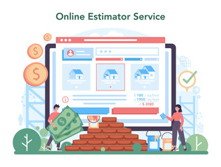 Estimator, financial consultant online service or platform