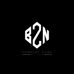 BZN letter logo design with polygon shape. BZN polygon logo monogram. BZN cube logo design. BZN hexagon vector logo template white and black colors. BZN monogram, BZN business and real estate logo. 